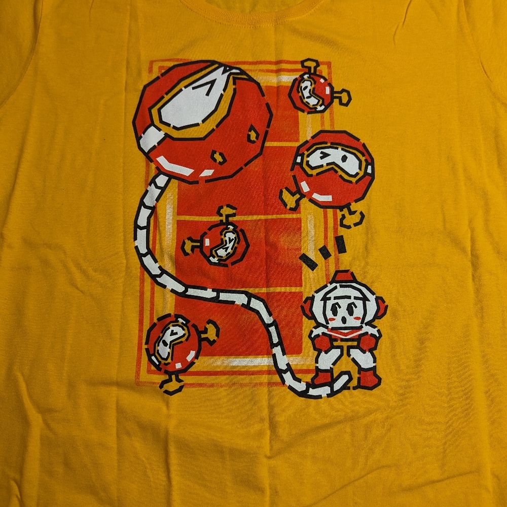 Dig Dug Retro Video Game T-Shirt Ladies 2XL Yellow New